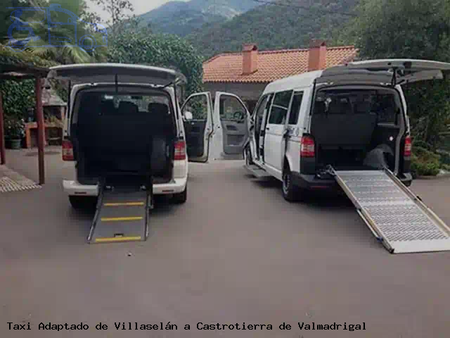 Taxi accesible de Castrotierra de Valmadrigal a Villaselán